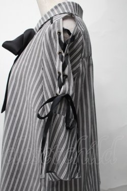 画像3: axes femme POETIQUE / 袖レースアップブラウス  グレー S-25-09-04-022-AX-BL-AS-ZS
