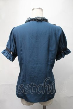 画像2: axes femme / スタンド襟レースブラウス  グリーン S-25-09-04-024-AX-BL-AS-ZS