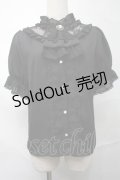 axes femme / ローズカメオ×ジャボブラウス  黒 S-25-09-04-027-AX-BL-HR-ZS