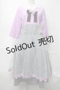 Favorite / ストライプ切替チュールワンピース  パープルｘグレー S-25-09-04-032-LO-OP-HR-ZS