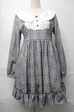 画像1: Favorite / チェック切替ワンピース  グレー S-25-09-04-033-LO-OP-HR-ZS