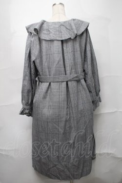 画像2: melume / TCチェックトレンチコート 4L 白ｘ黒 S-25-09-04-034-LO-CO-AS-ZS