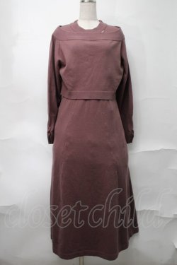 画像1: axes femme / オフショルニット×ワンピースセット  モーブ S-25-09-04-036-AX-OP-AS-ZS