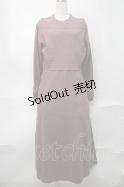 画像1: axes femme / オフショルニット×ワンピースセット  モーブ S-25-09-04-036-AX-OP-AS-ZS
