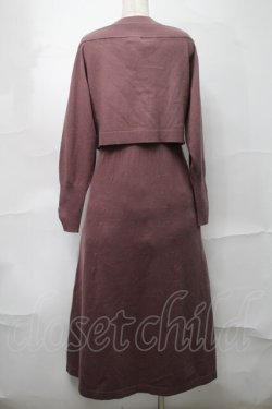 画像2: axes femme / オフショルニット×ワンピースセット  モーブ S-25-09-04-036-AX-OP-AS-ZS