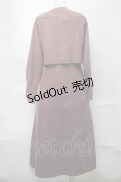 画像2: axes femme / オフショルニット×ワンピースセット  モーブ S-25-09-04-036-AX-OP-AS-ZS