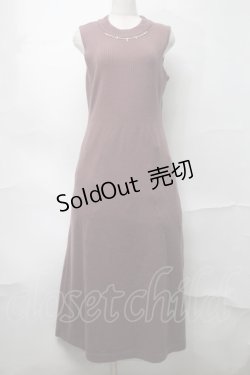 画像3: axes femme / オフショルニット×ワンピースセット  モーブ S-25-09-04-036-AX-OP-AS-ZS