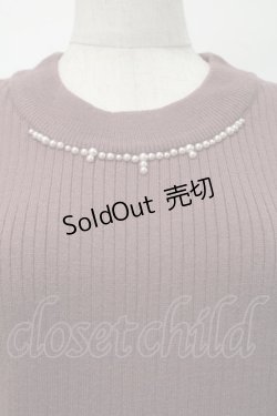 画像4: axes femme / オフショルニット×ワンピースセット  モーブ S-25-09-04-036-AX-OP-AS-ZS