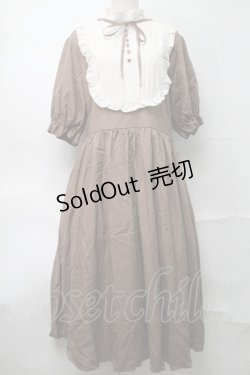 画像1: m petit by misako / ナシジムジキリカエワンピース 4L ブラウン S-25-09-04-037-LO-OP-AS-ZS