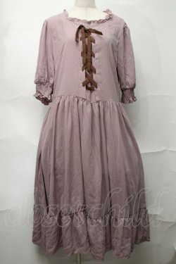 画像1: m petit by misako / AMレースアップワンピース 4L 中桃 S-25-09-04-038-LO-OP-AS-ZS