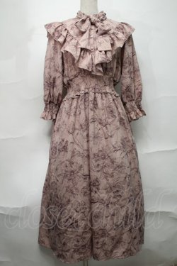 画像1: melume / makiコラボ花柄ワンピース 4L ピンク S-25-09-04-039-LO-TO-AS-ZS