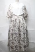 m petit by misako / トワルドジュイワンピース 4L 中灰 S-25-09-04-041-LO-OP-AS-ZS