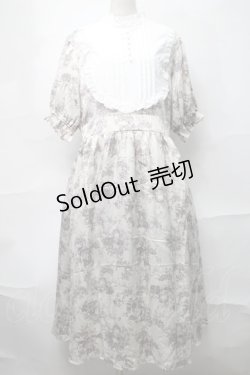 画像1: m petit by misako / トワルドジュイワンピース 4L 中灰 S-25-09-04-041-LO-OP-AS-ZS