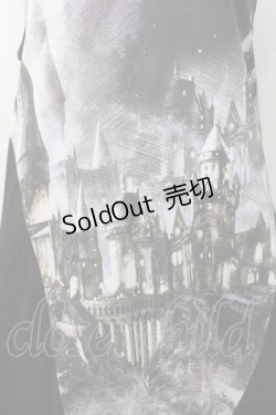 画像4: Ozz Croce / Harry Potterコラボノースリーブワンピース  黒×グレー S-25-09-05-034-OO-OP-SZ-ZS