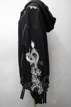 画像3: REFLEM / ドラゴン刺繍BIGパーカー  黒 S-25-09-05-038-PU-JA-HR-ZS