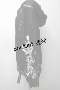画像3: REFLEM / ドラゴン刺繍BIGパーカー  黒 S-25-09-05-038-PU-JA-HR-ZS