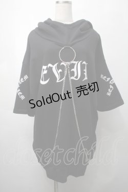 画像1: REFLEM / リングチェーン付きPK/フーディー/プルオーバーパーカー F ブラック S-25-09-05-039-PU-TO-SZ-ZS