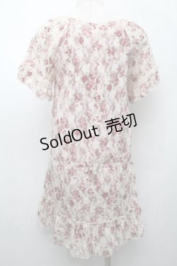 画像2: axes femme / 花柄レースチュニック  ピンク S-25-09-05-005-AX-OP-HR-ZS