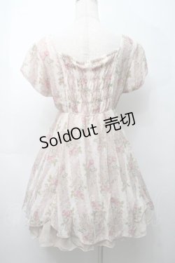 画像2: axes femme / タッセルローズストライプワンピース  ピンク S-25-09-05-043-AX-OP-HR-ZS