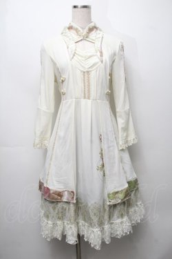 画像1: Ozz oneste / レイヤード風和チャイナワンピース  アイボリー S-25-09-05-045-OO-OP-SZ-ZS
