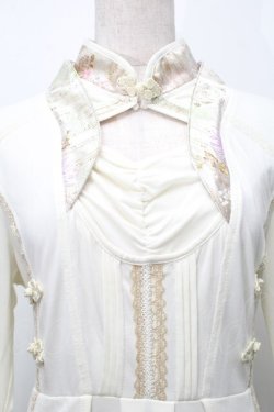 画像4: Ozz oneste / レイヤード風和チャイナワンピース  アイボリー S-25-09-05-045-OO-OP-SZ-ZS