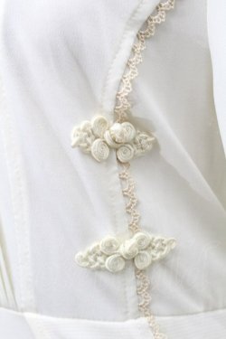 画像6: Ozz oneste / レイヤード風和チャイナワンピース  アイボリー S-25-09-05-045-OO-OP-SZ-ZS