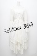 Ozz oneste / フロントレースデザイン2段袖ワンピース  アイボリー S-25-09-05-046-OO-OP-SA-ZS