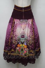 Ozz oneste / 2WAY花柄スカート  パープル S-25-09-05-049-OO-SK-SZ-ZS