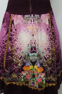 画像4: Ozz oneste / 2WAY花柄スカート  パープル S-25-09-05-049-OO-SK-SZ-ZS