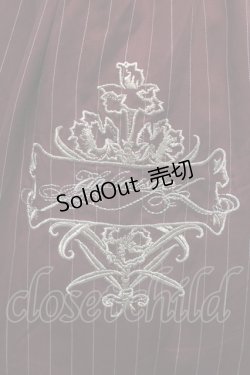 画像4: Surfacespell / Unfinished刺繍スカート  ワイン S-25-09-05-050-LO-SK-AS-ZS