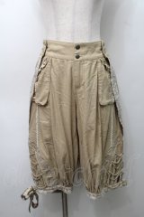 Ozz oneste / 編み上げデザインパンツ  ベージュ S-25-09-05-051-OO-PA-AS-ZS