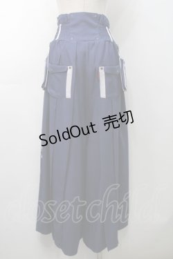 画像2: Ozz oneste / タッセルデザイン扇ハイウエストパンツ  青Ｘ白 S-25-09-05-053-OO-PA-SA-ZS