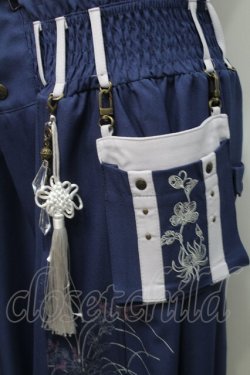 画像3: Ozz oneste / タッセルデザイン扇ハイウエストパンツ  青Ｘ白 S-25-09-05-053-OO-PA-SA-ZS
