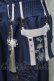 画像3: Ozz oneste / タッセルデザイン扇ハイウエストパンツ  青Ｘ白 S-25-09-05-053-OO-PA-SA-ZS (3)