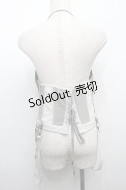 画像2: Rozen Kavalier / スナップボタンデザインビスチェ  グレーＸ白 S-25-09-05-001-OO-JA-SA-ZS