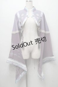 Ozz oneste / フラワー刺繍ハイネック着物袖ボレロ  パープル S-25-09-05-008-OO-BL-SA-ZS