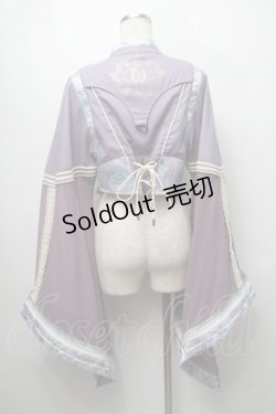 画像2: Ozz oneste / フラワー刺繍ハイネック着物袖ボレロ  パープル S-25-09-05-008-OO-BL-SA-ZS