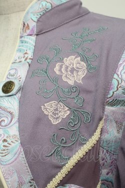 画像3: Ozz oneste / フラワー刺繍ハイネック着物袖ボレロ  パープル S-25-09-05-008-OO-BL-SA-ZS
