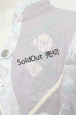 画像3: Ozz oneste / フラワー刺繍ハイネック着物袖ボレロ  パープル S-25-09-05-008-OO-BL-SA-ZS