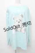 TRAVAS TOKYO / Furry bear　プリント ロングスリーブカットソー  ミント S-25-09-05-012-PU-TO-ET-ZS