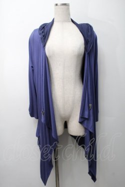 画像1: Rozen Kavalier / クロス風刺繍フードロングカーディガン  青ＸブラウンＸグレー S-25-09-05-014-OO-TO-SA-ZS