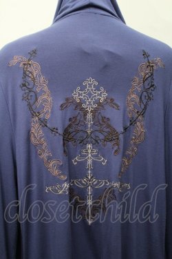 画像3: Rozen Kavalier / クロス風刺繍フードロングカーディガン  青ＸブラウンＸグレー S-25-09-05-014-OO-TO-SA-ZS