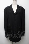 Jean Paul GAULTIER HOMME / ストライプテーラードジャケット 50 黒 S-25-09-05-023-GO-JA-AS-ZS