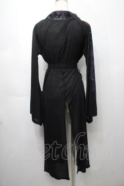 画像2: Ozz oneste / 着物風ロングカーディガン  黒 S-25-09-05-027-OO-TO-SZ-ZS