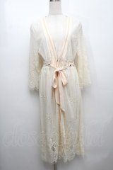 Rozen Kavalier / /レースロングカーディガン  アイボリー S-25-09-05-004-OO-TO-SA-ZS