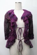 Ozz oneste / メッシュフリルボレロ  パープル S-25-09-05-030-OO-TO-SZ-ZS