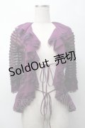 Ozz oneste / メッシュフリルボレロ  パープル S-25-09-05-030-OO-TO-SZ-ZS