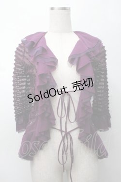 画像1: Ozz oneste / メッシュフリルボレロ  パープル S-25-09-05-030-OO-TO-SZ-ZS