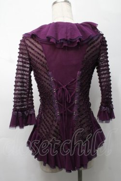 画像2: Ozz oneste / メッシュフリルボレロ  パープル S-25-09-05-030-OO-TO-SZ-ZS