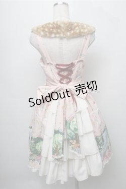 画像2: metamorphose /  木漏れ日の森ファー付きジャンパースカート  ピンク S-25-09-06-041-ME-OP-AS-ZS
